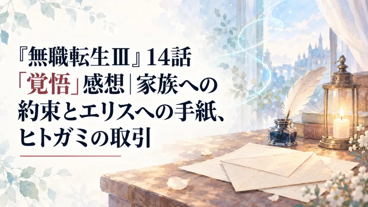 『無職転生Ⅲ』14話「覚悟」感想｜家族への約束とエリスへの手紙、ヒトガミの取引