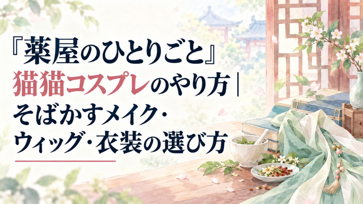 『薬屋のひとりごと』猫猫コスプレのやり方｜そばかすメイク・ウィッグ・衣装の選び方