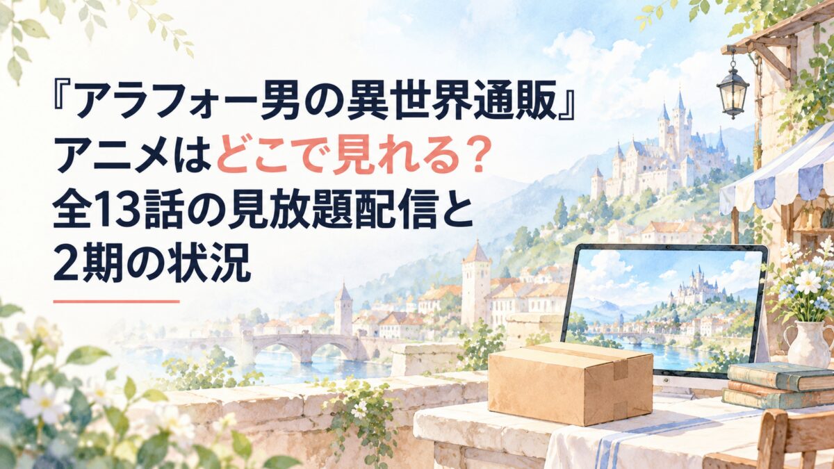 『アラフォー男の異世界通販』アニメはどこで見れる？全13話の見放題配信と2期の状況