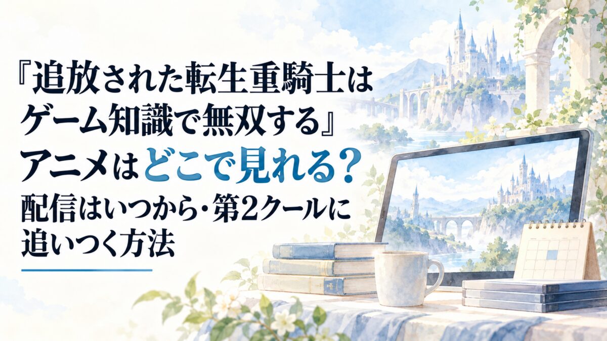 『追放された転生重騎士はゲーム知識で無双する』アニメはどこで見れる？配信はいつから・第2クールに追いつく方法