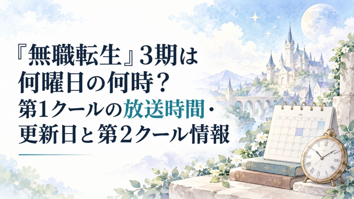 『無職転生』3期は何曜日の何時？第1クールの放送時間・更新日と第2クール情報